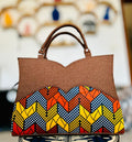 Sac Cabas "Teranga Signature" : Forme Structurée et Wax Vibrante