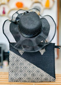 Ensemble "Dakar Glamour" : Sac Cabas Géométrique et Capeline à Voile